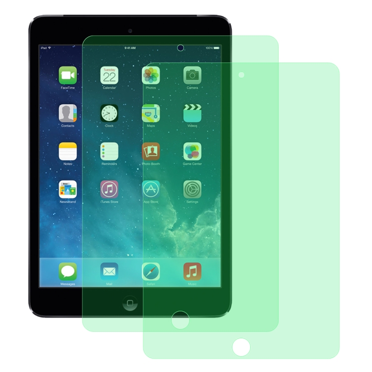 

For iPad Mini 3 & 2 2 PCS 9H 2.5D Eye Protection Green Light Explosion-proof Tempered Glass Film