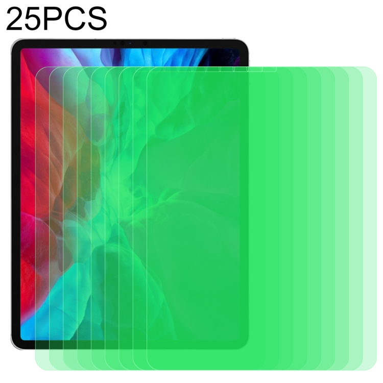 

For iPad Pro 12.9 inch (2020) 25 PCS 9H 2.5D Eye Protection Green Light Explosion-proof Tempered Glass Film