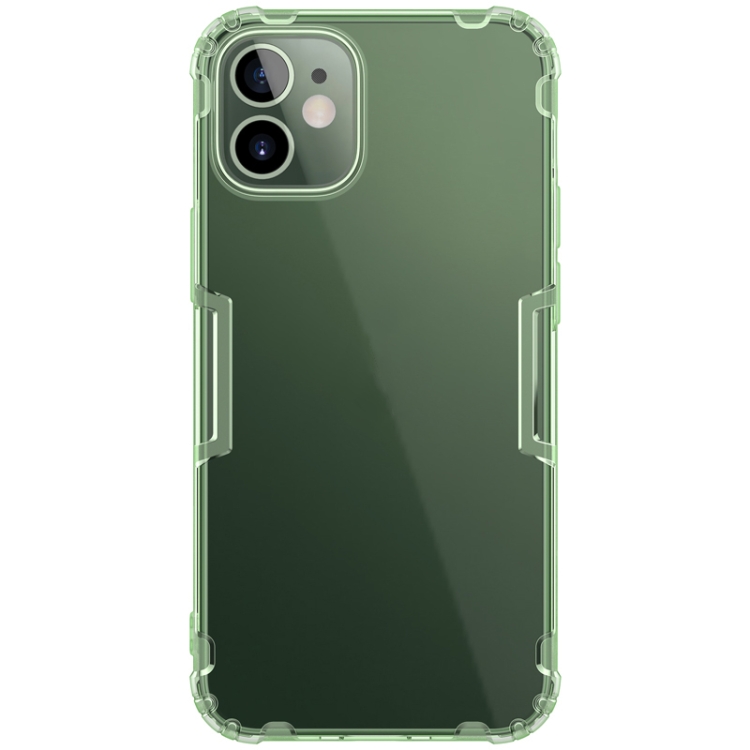 

For iPhone 12 mini NILLKIN Nature TPU Transparent Soft Protective Case(Green)