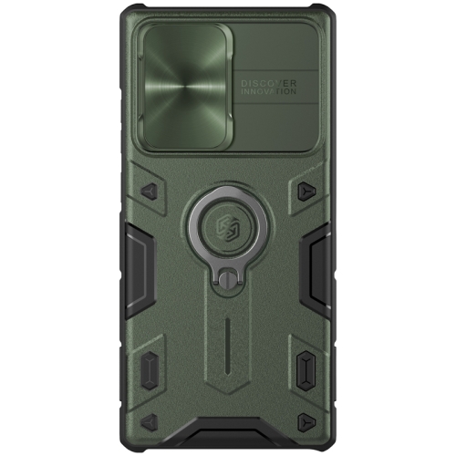 

For Samsung Galaxy Note 20 Ultra NILLKIN Shockproof CamShield Armor Protective Case with Invisible Ring Holder(Green)