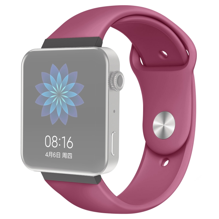 

For Xiaomi Smart Watch Standard / Pride Version 18mm Solid Color Silicone Replacement Strap Watchband(Purple)