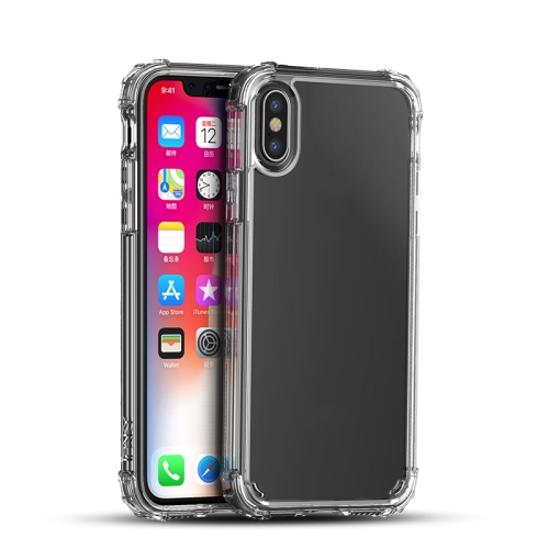 

For iPhone X / XS iPAKY Airbag Shockproof Clear TPU + PC Case(Transparent)