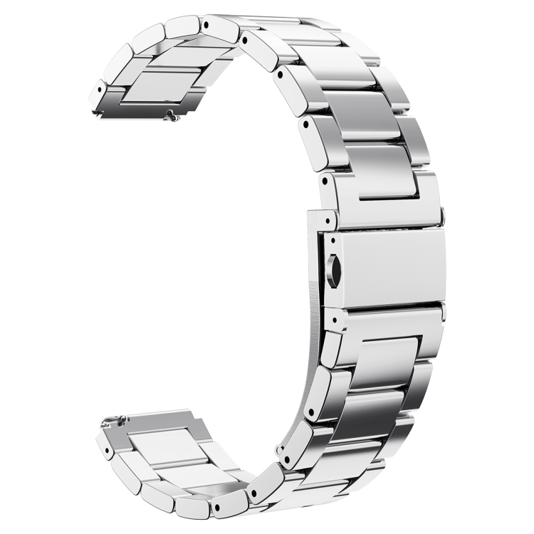 

For Xiaomi Smart Watch Stainless Steel Three Beads Replacement Strap Watchband(Silver)