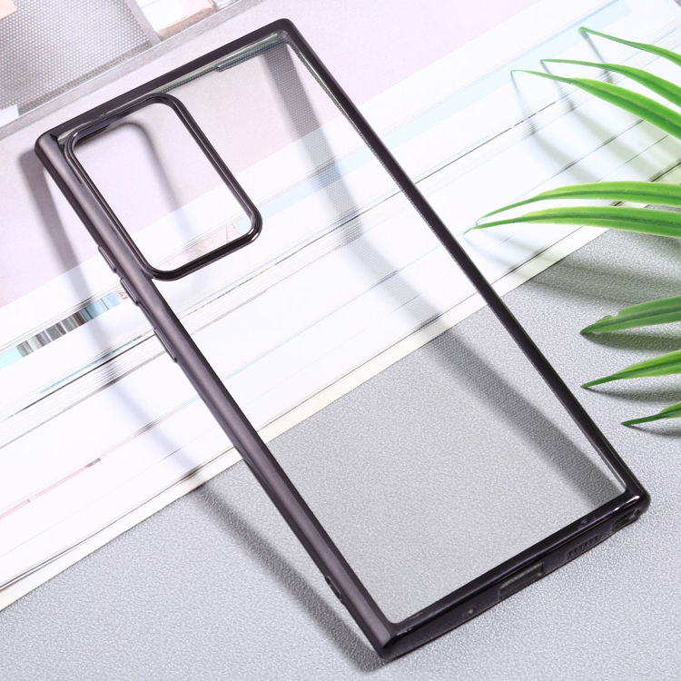 

For Samsung Galaxy Note20 Ultra Ultra-thin Plating TPU Protective Soft Case(Black)