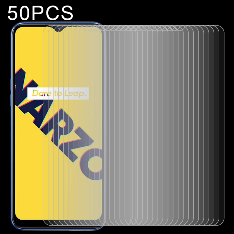 

For OPPO Realme Narzo 10A 50 PCS 0.26mm 9H 2.5D Tempered Glass Film