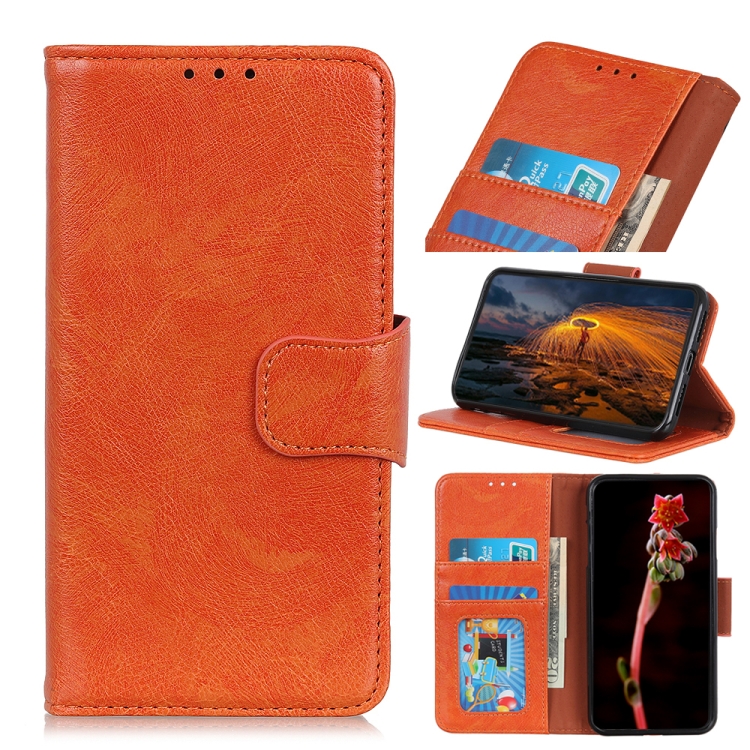 

For OPPO Reno4 5G Nappa Texture Horizontal Flip Leather Case with Holder & Card Slots & Wallet(Orange)