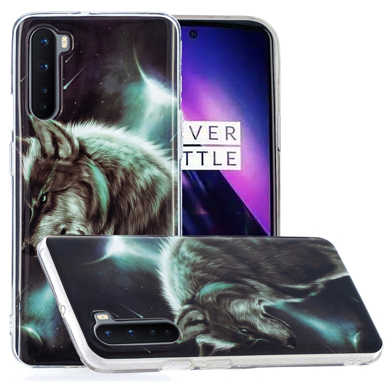 

For OnePlus Nord Painted Pattern TPU Protective Case(Night Sky Wolf)
