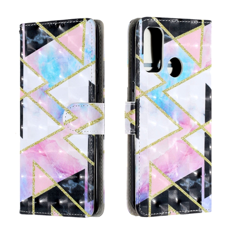 

For Huawei P Smart (2020) 3D Painting Horizontal Flip Leather Case with Holder & Card Slot & Wallet & Hand Strap(Diamond Lattice)