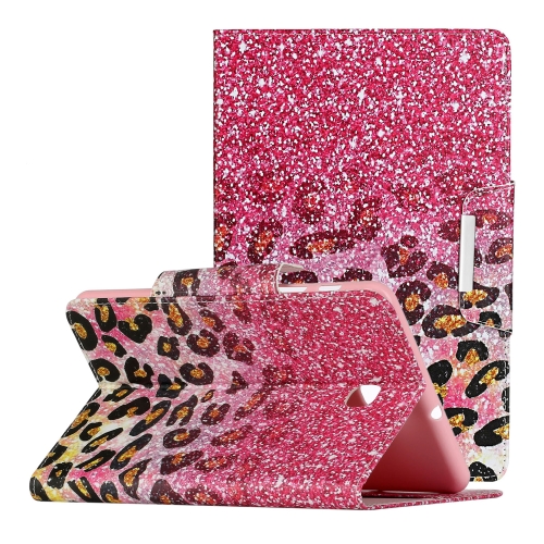 

For Samsung Galaxy Tab A 8.0 (2018) / T387 Painted Pattern Horizontal Flip Leather Case with Holder(Leopard Powder Sand)