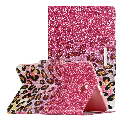 

For Samsung Galaxy Tab A 10.1 (2016) / T580 Painted Pattern Horizontal Flip Leather Case with Holder(Leopard Powder Sand)