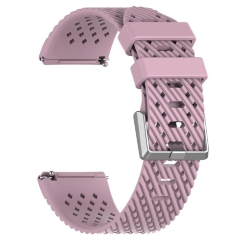 

For Fitbit Versa / Versa 2 / Versa Lite 23cm Breathable Fashion Silicone Strap(Light Purple)