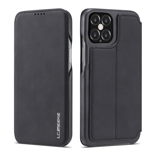 

For iPhone 12 / 12 Pro LC.IMEEKE Hon Ancient Series Horizontal Flip Leather Case with Holder & Card Slot(Black)