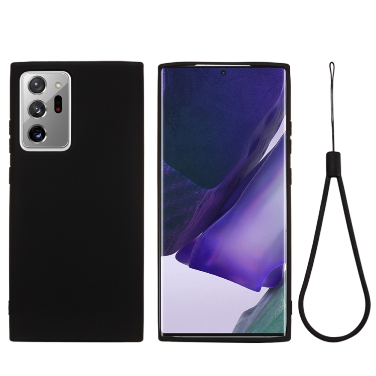 

For Samsung Galaxy Note20 Ultra Pure Color Liquid Silicone Shockproof Full Coverage Case(Black)