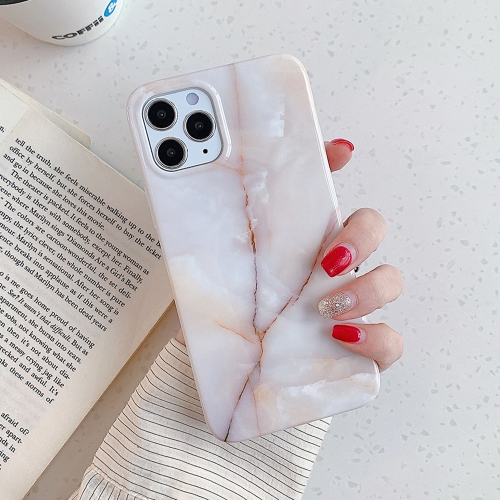 

For iPhone 12 Pro Max Marble Pattern Soft TPU Protective Case(Cream Marble)