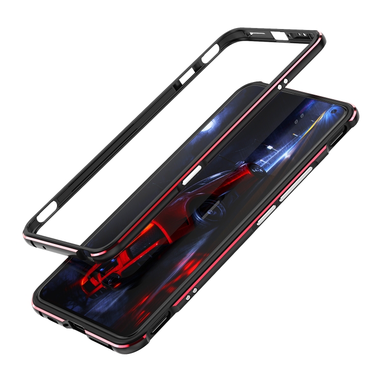 

For Vivo iQOO 3 Aluminum Alloy Shockproof Protective Bumper Frame(Black Red)