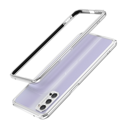 

For OPPO Reno4 Aluminum Alloy Shockproof Protective Bumper Frame(Silver)