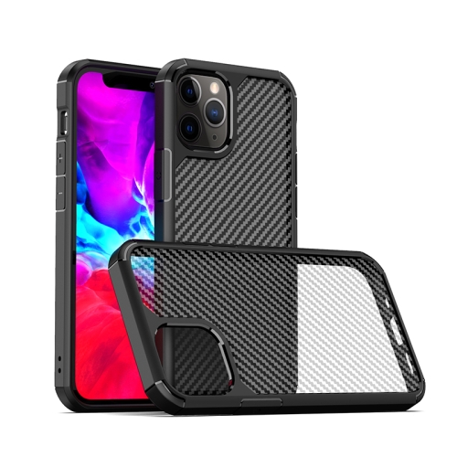 

For iPhone 12 mini iPAKY Pioneer Series Carbon Fiber Texture Shockproof TPU + PC Case(Black)