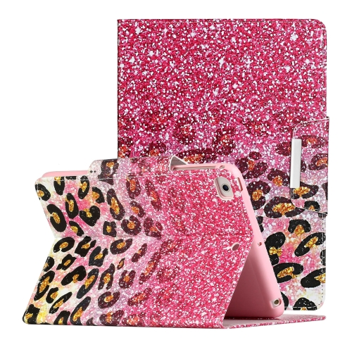 

For iPad Mini 4 / 3 / 2 / 1 Painted Pattern Horizontal Flip Leather Case with Holder(Leopard Powder Sand)