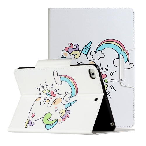 

For iPad Mini 4 / 3 / 2 / 1 Painted Pattern Horizontal Flip Leather Case with Holder(Sideways Unicorn)