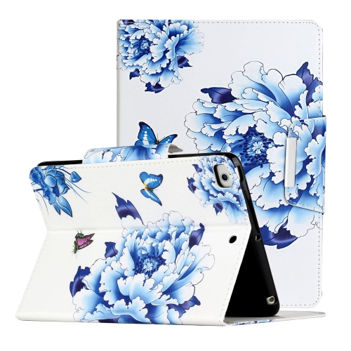 

For iPad Mini 4 / 3 / 2 / 1 Painted Pattern Horizontal Flip Leather Case with Holder(Blue and White Porcelain Butterfly)
