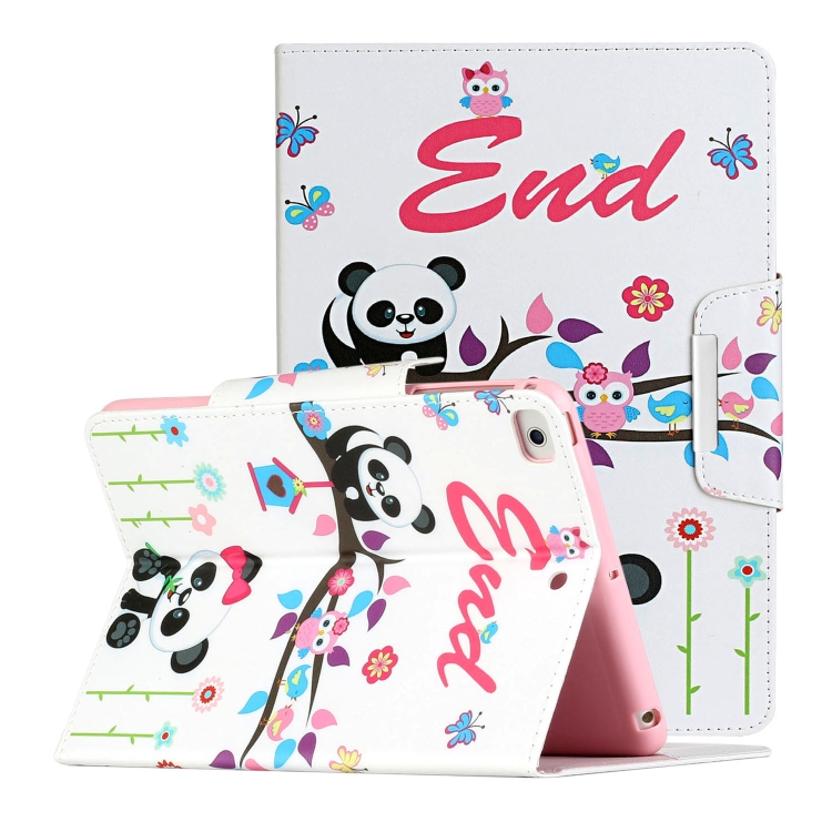 

For iPad Mini 4 / 3 / 2 / 1 Painted Pattern Horizontal Flip Leather Case with Holder(Panda)