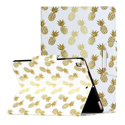 

For iPad 5 Painted Pattern Horizontal Flip Leather Case with Holder(Pineapple)
