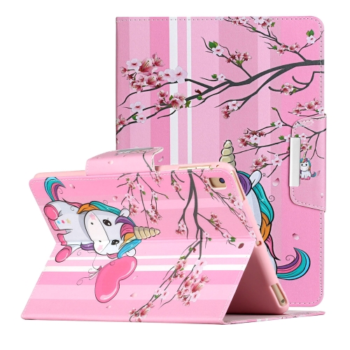 

For iPad 5 Painted Pattern Horizontal Flip Leather Case with Holder(Sakura Unicorn)