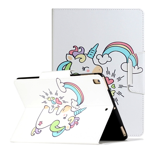 

For iPad 5 Painted Pattern Horizontal Flip Leather Case with Holder(Sideways Unicorn)