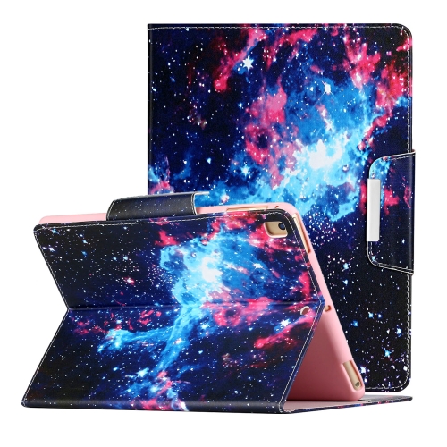 

For iPad 5 Painted Pattern Horizontal Flip Leather Case with Holder(Starry Sky)
