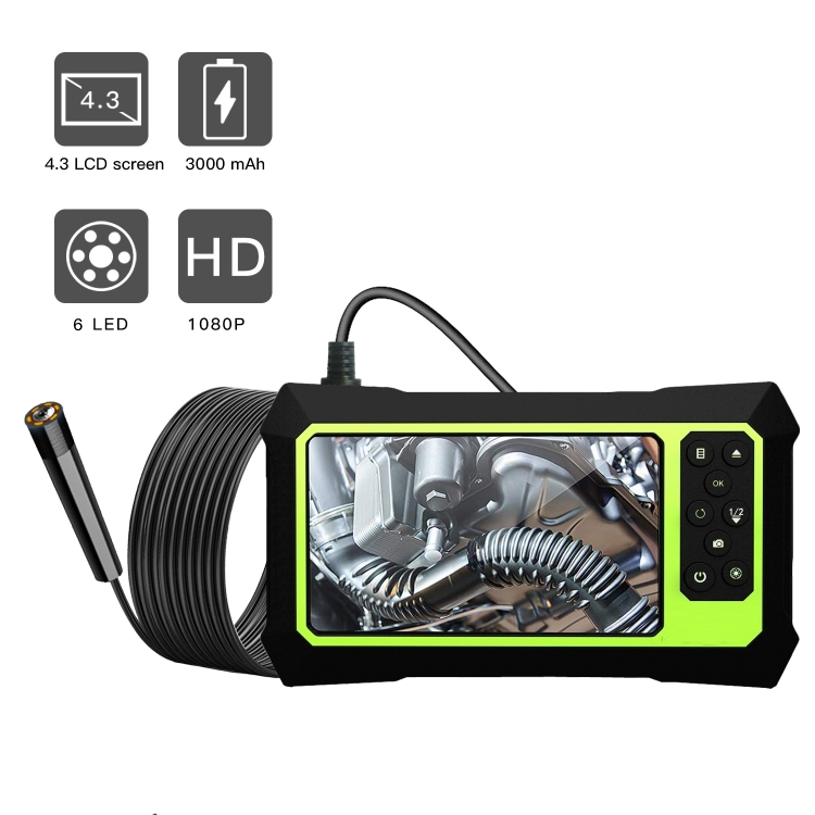

8mm 1080P IP68 Waterproof 4.3 inch Screen Dual Camera Digital Endoscope, Line Length:2m