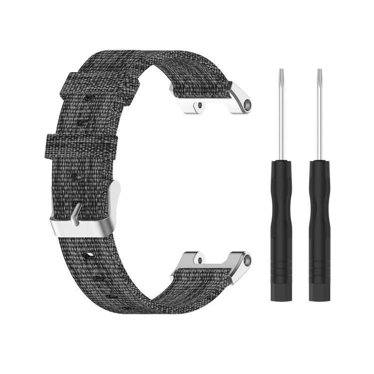 

For Huami Amazfit Ares A1908 Nylon Canvas Replacement Strap with Utility Knife(Gray)