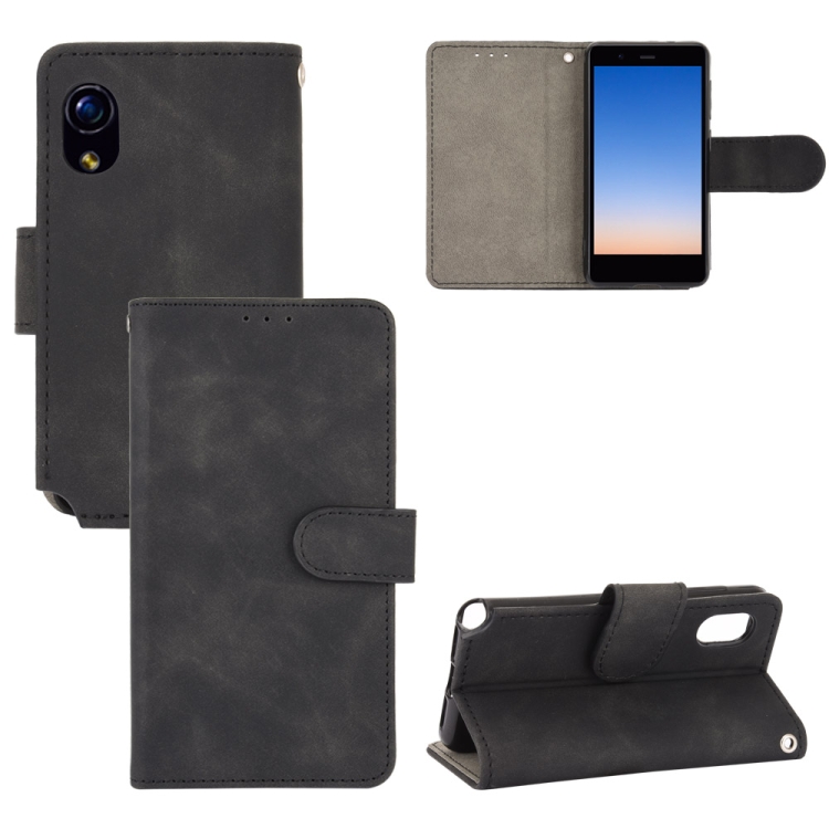 

For Rakuten mini Solid Color Skin Feel Magnetic Buckle Horizontal Flip Calf Texture PU Leather Case with Holder & Card Slots & Wallet(Black)