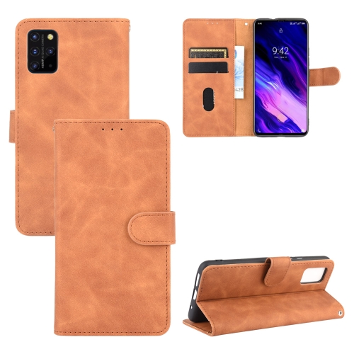 

For UMIDIGI S5 Pro Solid Color Skin Feel Magnetic Buckle Horizontal Flip Calf Texture PU Leather Case with Holder & Card Slots & Wallet(Brown)