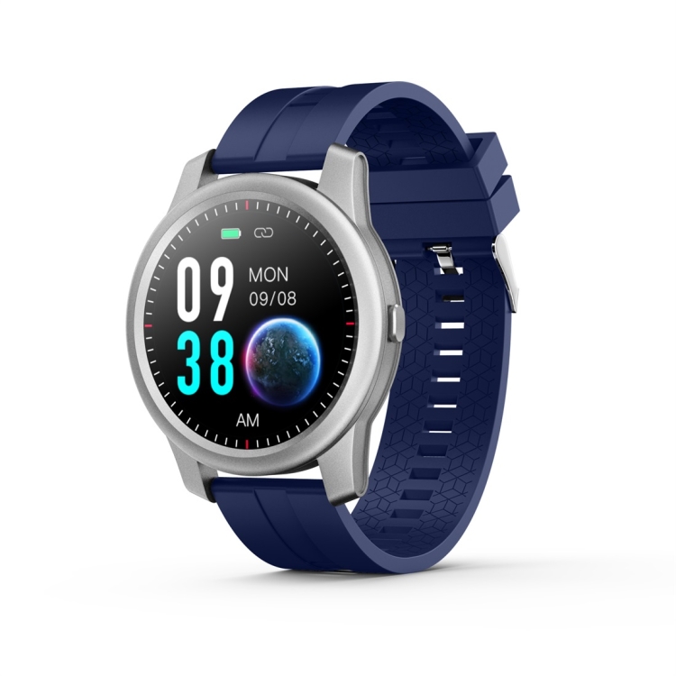 

[HK Warehouse] ELEPHONE R8 1.3 inch Color Screen Bluetooth 5.0 Smart Watch with TPU Strap, IP67 Waterproof, Support Heart Rate Monitor / Sleep Monitor(Silver + Blue)