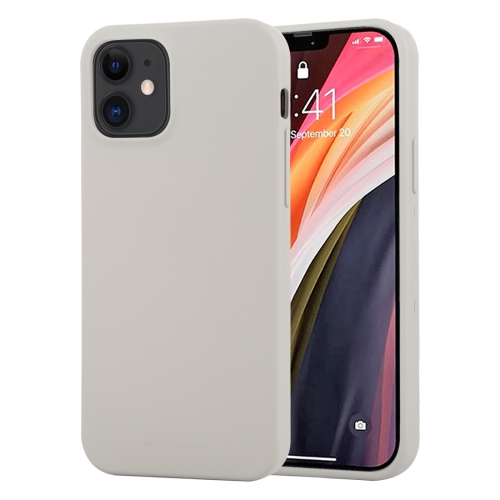 

For iPhone 12 mini GOOSPERY SOFT FEELING Liquid TPU Shockproof Soft Case(Stone Grey)