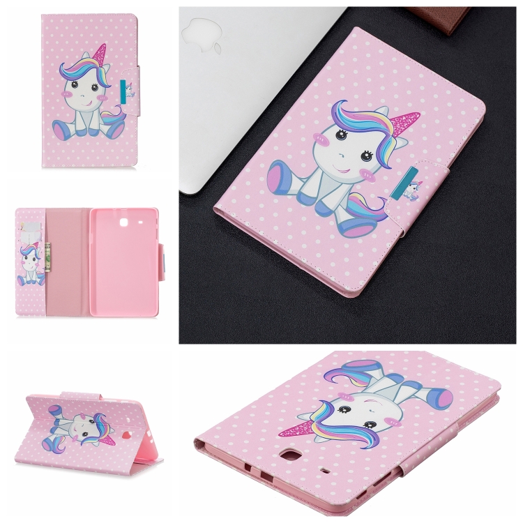 

For Samsung Galaxy Tab E 9.6 / T560 Painted Pattern Horizontal Flip Leather Case with Holder & Card Slots & Wallet(Unicorn)