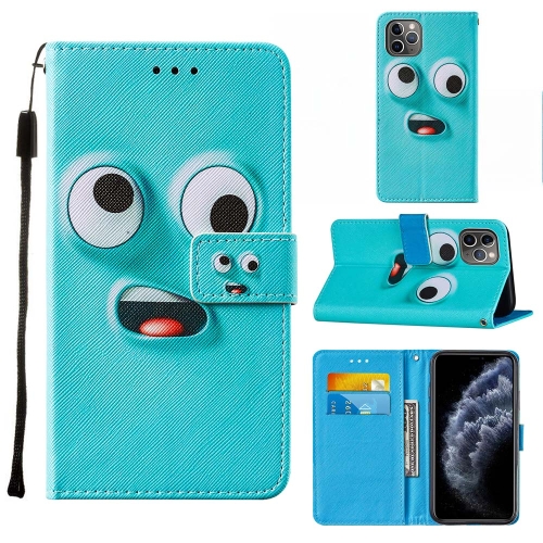 

For iPhone 11 Pro Cross Texture Painting Pattern Horizontal Flip Leather Case with Holder & Card Slots & Wallet & Lanyard(Big Eyed)