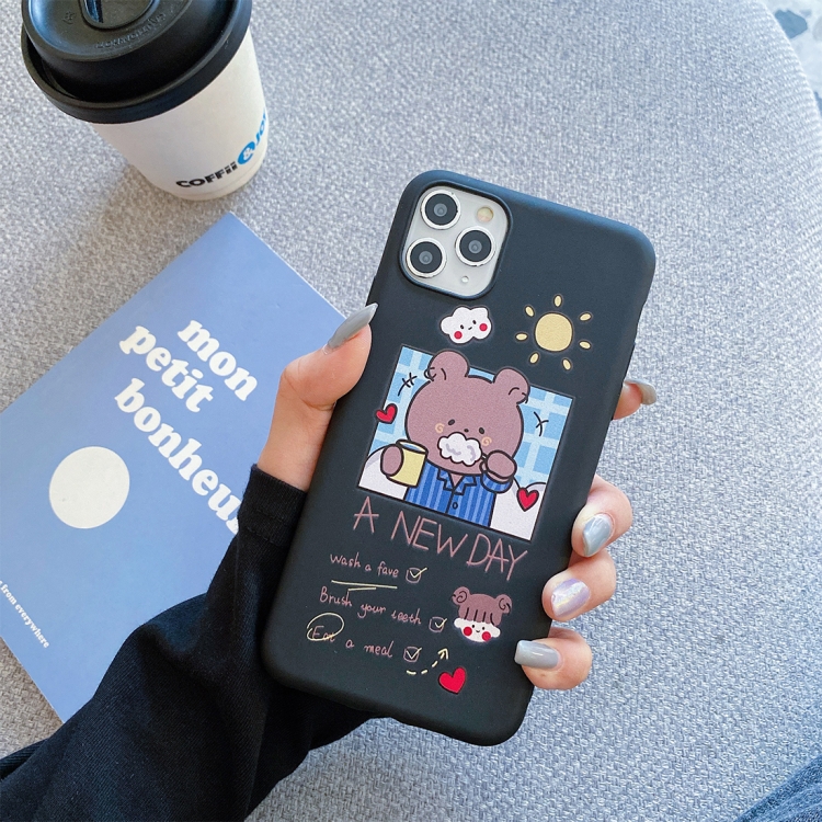 

For iPhone 11 Pro Cartoon Pattern Protective Case(Bear)