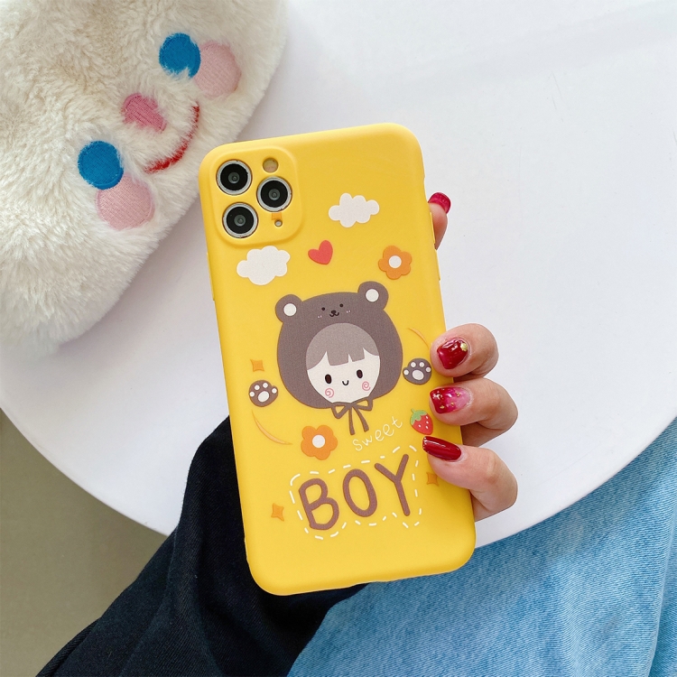

For iPhone 11 Cartoon Pattern Protective Case(Boy)