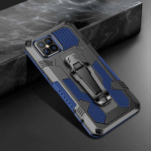 

For iPhone 12 mini Machine Armor Warrior Shockproof PC + TPU Protective Case(Royal Blue)