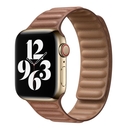 

For Apple Watch Series 6 & SE & 5 & 4 44mm / 3 & 2 & 1 42mm Leather Replacement Strap Watchband(Brown)