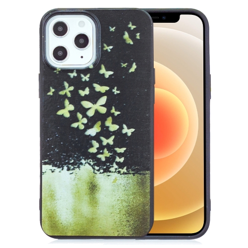 

For iPhone 12 mini Painted Pattern Soft TPU Case(Gold Butterflies)