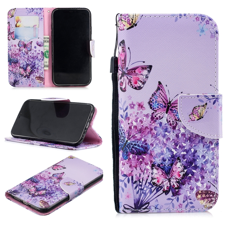 

For iPhone XR 3D Painted Pattern Horizontal Flip Leather Case with Holder & Card Slots & Wallet & Lanyard(Color Butterfly)