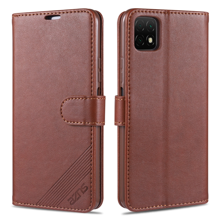 

For Huawei Enjoy 20 AZNS Sheepskin Texture Horizontal Flip Leather Case with Holder & Card Slots & Wallet(Brown)