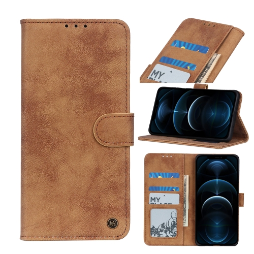 

For iPhone 12 Pro Max Antelope Texture Magnetic Buckle Horizontal Flip PU Leather Case with Card Slots & Wallet & Holder(Brown)