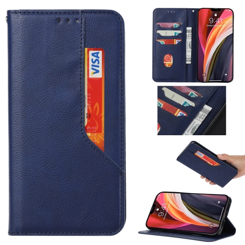 

For Samsung Galaxy A10s Magnetic Horizontal Flip Leather Case with Holder & Card Slots & Wallet(Royal Blue)