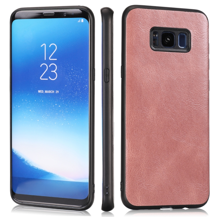 

For Samsung Galaxy S8 Plus Crazy Horse Textured Calfskin PU+PC+TPU Case(Rose Gold)