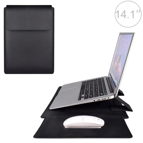 

PU05 Sleeve Leather Case Carrying Bag for 14.1 inch Laptop(Black)