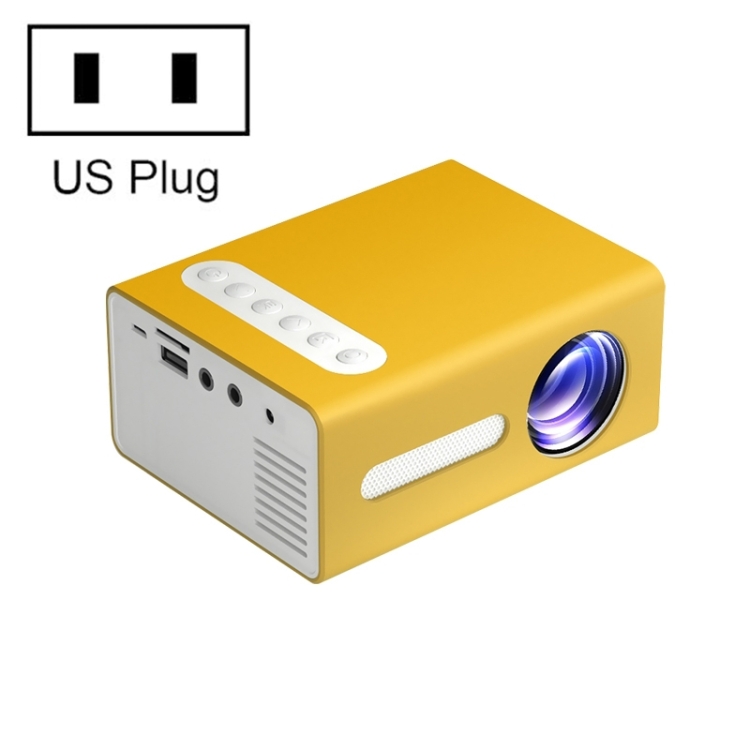 

T300 25ANSI LED Portable Home Multimedia Game Projector(Yellow)