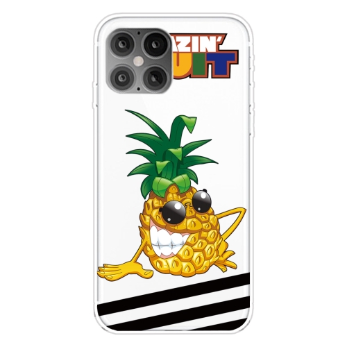 

For iPhone 12 mini Shockproof Painted Transparent TPU Protective Case(Pineapple)